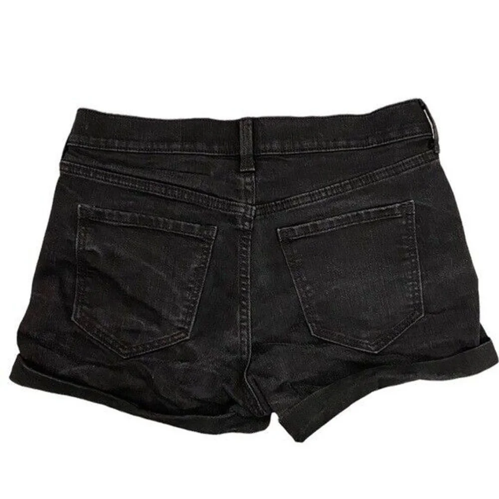 Old Navy Boyfriend Shorts Womens Size 4 Distressed Black Denim